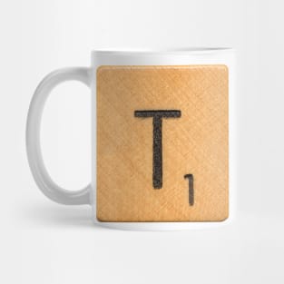 Scrabble Tile 'T' Mug